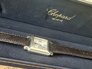 CHOPARD Happy Sport Square Case Watch With Diamonds