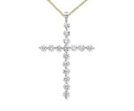 18K Gold & Diamond Cross Pendant 0.75 Carats - Pobjoy Diamonds