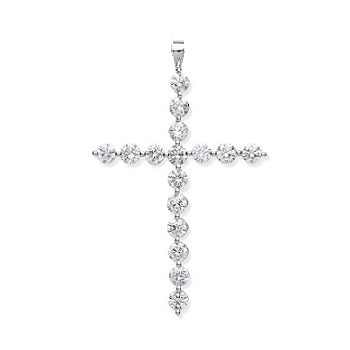 18K Gold & Diamond Cross Pendant 0.75 Carats - Pobjoy Diamonds