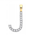 9K Gold & Diamond Letter Pendant Small - Options J To V - Pobjoy Diamonds