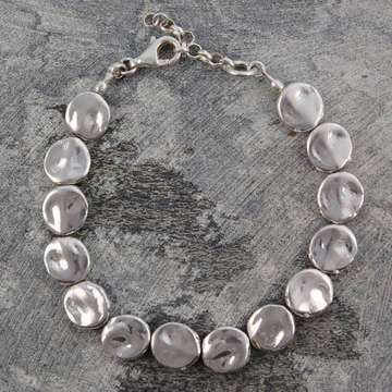 Handmade Sterling Silver Organic Bead Necklace - Pobjoy Diamonds