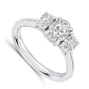 Oval Diamond Trilogy Ring 1.20 Carats