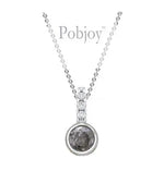 Salt & Pepper Diamond Drop Pendant Necklace-Pobjoy Diamonds