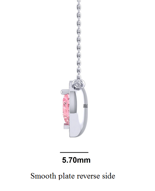 Lab Grown 1.10 Carat Vivid Pink Heart Diamond Necklace