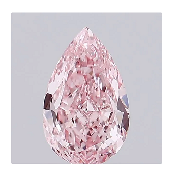 V/S1 Fancy Vivid Pink Pear Shape Lab Grown Diamond 1.00 Carat - Pobjoy Diamonds