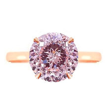 Load image into Gallery viewer, Fancy Intense Pink Modified Brilliant Cut Lab Grown Diamond Ring