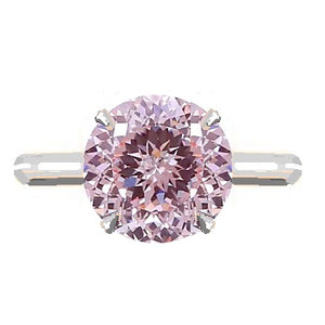 Fancy Intense Pink Modified Brilliant Cut Lab Grown Diamond Ring