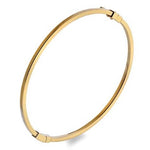 Gender Free Solid 9K Yellow Gold Hinged Bangle