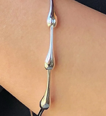 Handmade Ladies Sterling Silver Teardrop Bracelet