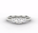 950 Platinum Diamond Trilogy Ring G/Si - Pobjoy Diamonds