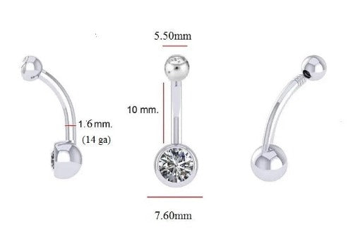 Lab Diamond Belly Ring Twin Solitaires 1.00 Carat - Pobjoy Diamonds