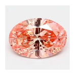 Fancy Intense Pink Oval Cut Lab Grown Diamond 0.90 Carat Si2 - Pobjoy Diamonds