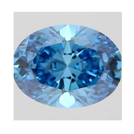 Fancy Vivid Blue Oval Cut Lab Grown Diamond - Pobjoy Diamonds