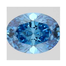 Load image into Gallery viewer, Fancy Vivid Blue Oval Cut Lab Grown Diamond - Pobjoy Diamonds