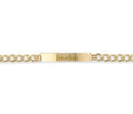 9K Yellow Gold Curb Identity Bracelet