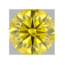 Load image into Gallery viewer, Fancy Vivid Yellow Round Cut Lab Grown Diamond 0.82 Carat - Pobjoy Diamonds