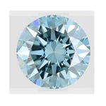 Fancy Intense Blue Round Cut Lab Grown Diamond 1.02 Carat - Pobjoy Diamonds