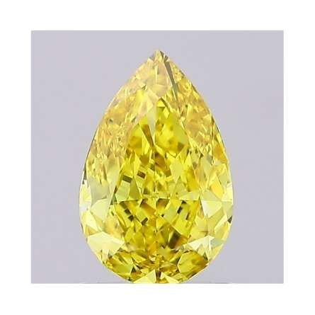 Fancy Intense Yellow Pear Cut Lab Grown Diamond 1.03 Carat VS2 - Pobjoy Diamonds