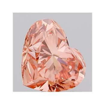 Fancy Intense Orangy Pink Heart Cut Lab Grown Diamond 1.00 Carat - Pobjoy Diamonds