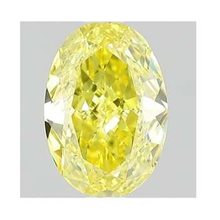 Load image into Gallery viewer, Fancy Intense Yellow Oval Cut Lab Grown Diamond 1.06 Carat VS2 - Pobjoy Diamonds