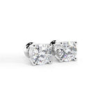 18K White Gold 1.20 Carat Lab Grown Diamond Stud Earrings - F/VS1