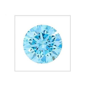 Fancy Intense Blue Round Cut Lab Grown Diamond 1.21 Carat - Pobjoy Diamonds