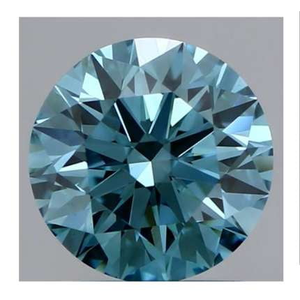 Fancy Intense Bluish Green Round Cut Lab Grown Diamond 1.26 Carat - Pobjoy Diamonds