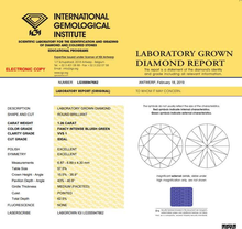 Load image into Gallery viewer, Fancy Intense Bluish Green Round Cut Lab Grown Diamond 1.26 Carat - Pobjoy Diamonds