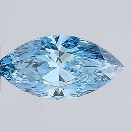 Fancy Vivid Blue Marquise Cut Lab Grown Diamond 1.50 Carat - Pobjoy Diamonds