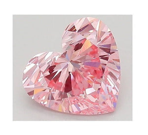 Lab Grown Heart Shaped Fancy Intense Pink Diamond- 1.50 Carat