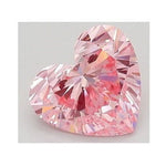 Platinum & Lab Grown Heart Shaped Fancy Intense Pink Diamond Ring