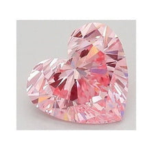 Load image into Gallery viewer, Platinum &amp; Lab Grown Heart Shaped Fancy Intense Pink Diamond Ring