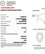 Pear Shape & Halo Lab Diamond Ring 2.10 Carats Total