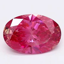 Load image into Gallery viewer, Oval Cut Fancy Purplish Red Lab Grown Diamond 1.66 Carat - Pobjoy Diamonds