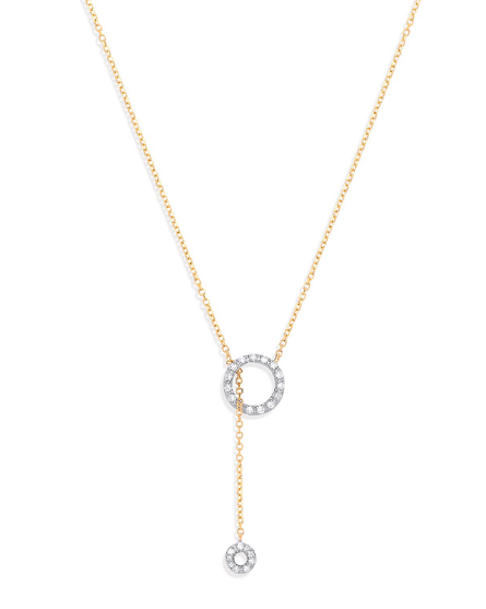 9K Yellow Gold & Diamond Circle Of Life Necklace 