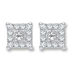 18K White Gold 0.25 Carat Diamond Stud Earrings - Pobjoy Diamonds