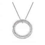 18K White Gold & Channel Set Diamond Pendant - Pobjoy Diamonds