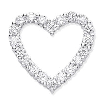 Load image into Gallery viewer, 18K White Gold Heart Diamond Pendant 1.00 Carat 