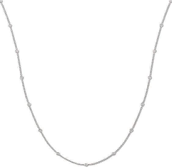 Yard of Diamonds 18K White Gold  Necklace - Pobjoy Diamonds