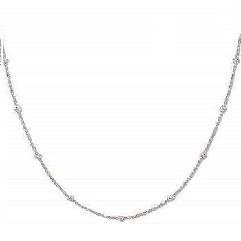 Yard of Diamonds 18K White Gold Necklace - 2.00 CTW  - Pobjoy Diamonds