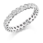 18K White Gold 1.5 Carat Diamond Full Eternity Ring - Pobjoy Diamonds