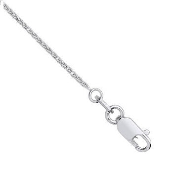 18K White Gold Ladies Spiga Neck Chain - Pobjoy Diamonds