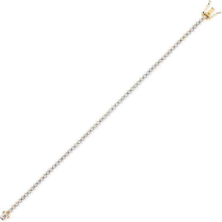 18K Yellow Gold  Diamond Tennis Bracelet 1.00 Carat 