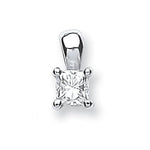 Princess Cut 0.25 Carat Claw Set Diamond Pendant from Pobjoy Diamonds