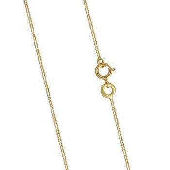 18K Yellow Gold Figaro Ladies Neck Chain From Pobjoy