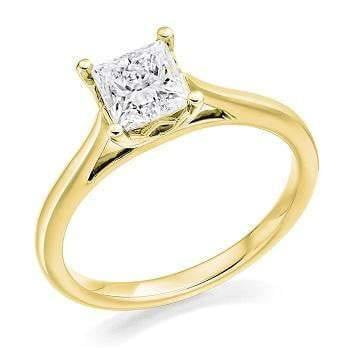 Segovia Four Prong Princess Cut Diamond Ring 1.00 To 3.00 Carat - Pobjoy Diamonds