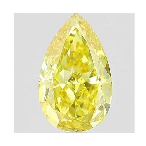 Fancy Vivid Yellow Pear Shape Lab Grown Diamond 2.24 Carat - Pobjoy Diamonds