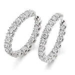 18K Gold Diamond Hoop Earrings 2.00 Carats-Pobjoy Diamonds