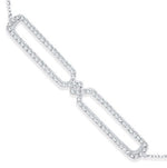 9K White Gold & Diamond Friendship Bracelet