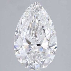 Pear Shape Lab Diamond Ring 2.00 Carats E/VS1